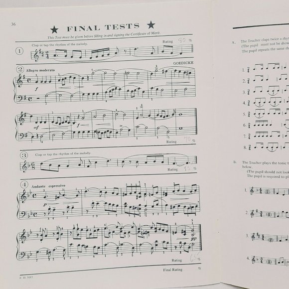 Piano Students Four Star Sight Reading and Ear - Picture 10 of 11